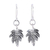 Sterling silver dangle earrings, 'Fancy Foliage' - Sterling Silver Textured Leaves Dangle Earrings from India