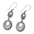 Ohrringe aus Sterlingsilber, 'Cascading Ovals', 'Cascading Ovals - Doppelte ovale Ohrringe aus Sterlingsilber aus Indien