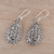 Sterling silver dangle earrings, 'Furling Fronds' - Sterling Silver Ornate Openwork Dangle Earrings from India