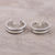 Sterling silver toe rings, 'Divine Minimalism' (pair) - Sterling Silver Adjustable Striped Pair of Toe Rings thumbail