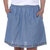 Cotton skirt, 'Spring Feast' - Blue Cotton Floral Embroidered Short Casual Skirt (image 2a) thumbail