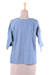 Cotton jacket, 'Spring Delight' - Blue Cotton Floral Embroidered Open Kimono Jacket (image 2c) thumbail