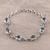 Prasiolite link bracelet, 'Verdant Mist' - India Handcrafted Prasiolite and Sterling Silver Bracelet (image 2b) thumbail