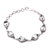 Prasiolite link bracelet 'Verdant Mist' - India Handcrafted Prasiolite and Sterling Silver Bracelet