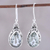 Prasiolite dangle earrings, 'Verdant Mist' - Prasiolite and Sterling Silver Dangle Earrings from India (image 2) thumbail