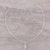 Rhodium plated rainbow moonstone pendant necklace, 'Misty Blossom' - Rhodium Plated Silver Rainbow Moonstone Pendant Necklace