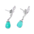 Green onyx dangle earrings, 'Dew on the Vine' - Green Onyx Rhodium-Plated Sterling Silver Dangle Earrings (image 2c) thumbail