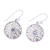 Iolite dangle earrings, 'Circular Stars' - Iolite and Sterling Silver Dangle Earrings from India (image 2c) thumbail