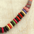 Bone beaded necklace, 'Rainbow Explosion' - Multi-Colored Buffalo Bone and Cotton Beaded Necklace