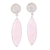 Rose quartz dangle earrings, 'Subtle Serenity' - Rose Quartz and Sterling Silver Marquise-Cut Dangle Earrings thumbail