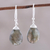 Labradorite dangle earrings, 'Mystical Forest' - Faceted Labradorite Teardrop Sterling Silver Dangle Earrings (image 2) thumbail