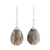 Labradorite dangle earrings, 'Mystical Forest' - Faceted Labradorite Teardrop Sterling Silver Dangle Earrings thumbail