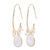 Gold plated rainbow moonstone dangle earrings, 'Regal Beauty' - Gold Plated Rainbow Moonstone Dangle Earrings from India (image 2d) thumbail
