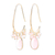 Gold plated rose quartz dangle earrings, 'Regal Beauty' - 18k Gold Plated Rose Quartz Dangle Earrings from India (image 2d) thumbail