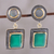 Gold accented onyx and labradorite dangle earrings, 'Graceful Gems' - Gold Accent Onyx and Labradorite Earrings from India (image 2) thumbail