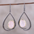 Gold accent rose quartz dangle earrings, 'Endear' - Rose Quartz and Gold Accent Sterling Silver Dangle Earrings (image 2) thumbail