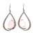 Gold accent rose quartz dangle earrings, 'Endear' - Rose Quartz and Gold Accent Sterling Silver Dangle Earrings thumbail