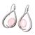 Gold accent rose quartz dangle earrings, 'Endear' - Rose Quartz and Gold Accent Sterling Silver Dangle Earrings (image 2c) thumbail