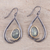Gold accented labradorite dangle earrings, 'Endear' - Gold Accent Labradorite Dangle Earrings from India (image 2b) thumbail