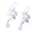 Moonstone dangle earrings, 'Misty Leaves' - Sterling Silver Leaves and Moonstone Dangle Earrings (image 2c) thumbail