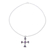 Amethyst pendant necklace, 'Beautiful Faith' - Amethyst Sterling Silver Dot Motif Cross Pendant Necklace