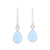 Chalcedony dangle earrings, 'Gentle Tear' - Blue Chalcedony and Sterling Silver Teardrop Dangle Earrings thumbail