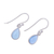 Chalcedony dangle earrings, 'Gentle Tear' - Blue Chalcedony and Sterling Silver Teardrop Dangle Earrings (image 2c) thumbail