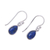 Lapis lazuli dangle earrings, 'Gentle Tear' - Lapis Lazuli and Sterling Silver Teardrop Dangle Earrings (image 2c) thumbail