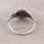 Garnet cocktail ring, 'Assam Allure' - Spiral Motif Garnet Cocktail Ring from India (image 2c) thumbail