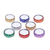 Aluminum and glass tea lights, 'Festive Colors' (set of 8) - Sparkling Assorted Colors Resin-Coated Tea Lights (Set of 8) (image 2a) thumbail