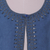 Jacke aus Leinen- und Baumwollmischung - Blaue kurze Jacke aus Leinen-Baumwollmischung mit Perlen