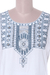 Beaded dress, 'Summer Stroll' - White and Navy Beaded Embroidered Sleeveless Dress (image 2b) thumbail