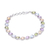 Rhodium plated multi-gemstone tennis-style bracelet, 'Sparkling Fusion' - Multi-Gemstone Tennis-Style Bracelet from India (image 2c) thumbail
