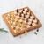 Wood chess set, 'Strategist' - Wood Travel Chess Set with Board Folding into Storage Case (image 2) thumbail
