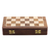 Wood chess set, 'Strategist' - Wood Travel Chess Set with Board Folding into Storage Case (image 2e) thumbail