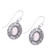 Rainbow moonstone dangle earrings, 'Swirling Ellipse' - Swirl Motif Rainbow Moonstone Dangle Earrings from India