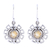 Citrine dangle earrings, 'Gleaming Bloom' - Gleaming Citrine Dangle Earrings Crafted in India thumbail