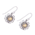Citrine dangle earrings, 'Gleaming Bloom' - Gleaming Citrine Dangle Earrings Crafted in India (image 2c) thumbail