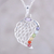 Multi-gemstone pendant necklace, 'Natural Chakra' - Multi-Gemstone Chakra Pendant Necklace from India