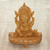 Wood sculpture, 'Ganesha with Sweet Treats' - Hand-Carved Hindu Lord Ganesha Kadam Wood Sculpture (image 2) thumbail