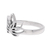 Sterling silver cocktail ring, 'Graceful Lotus' - Sterling Silver Lotus Flower Cocktail Ring from India (image 2d) thumbail