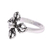 Sterling silver cocktail ring, 'Compass Rose' - Sterling Silver Openwork and Dot Motif Flower Cocktail Ring (image 2d) thumbail
