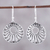 Sterling silver dangle earrings, 'Abundant Rays' - Sterling Silver Openwork Circle Dangle Earrings from India thumbail