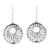 Sterling silver dangle earrings, 'Abundant Rays' - Sterling Silver Openwork Circle Dangle Earrings from India (image 2a) thumbail