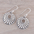 Sterling silver dangle earrings, 'Abundant Rays' - Sterling Silver Openwork Circle Dangle Earrings from India