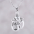 Sterling silver pendant necklace, 'Artistic Om Ganesha' - Sterling Silver Ganesha as Om Pendant Necklace from India (image 2) thumbail
