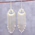 Gold plated cultured pearl waterfall earrings, 'Glowing Rain' - Gold Plated Cultured Pearl Waterfall Earrings from India thumbail