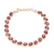 Gold plated garnet tennis-style bracelet, 'Regal Garland' - Gold Plated 20-Carat Garnet Tennis-Style Bracelet from India (image 2a) thumbail