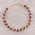 Gold plated garnet tennis-style bracelet, 'Regal Garland' - Gold Plated 20-Carat Garnet Tennis-Style Bracelet from India