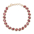 Gold plated garnet tennis-style bracelet, 'Regal Garland' - Gold Plated 20-Carat Garnet Tennis-Style Bracelet from India (image 2c) thumbail